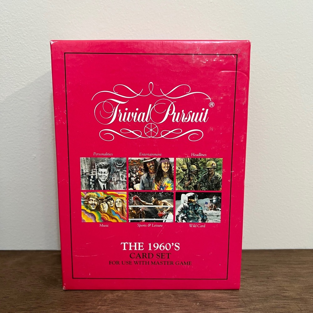 Trivial Pursuit The 1960's Card Set 90s Vintage Retro Game Night Supplemental